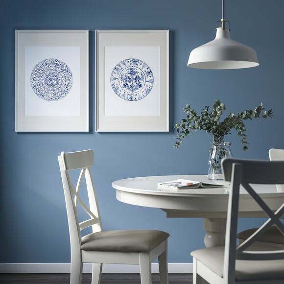 IKEA Bild Decorative Blue Dish Poster Wall Art - Picture 4 of 5